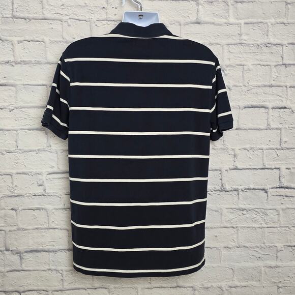 J. Crew Shirt Mens Size XL Navy Stripe Polo Golf - Picture 2 of 16